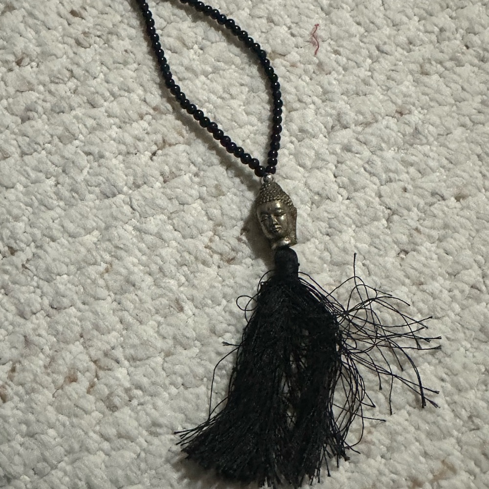 Buddha fringe necklace